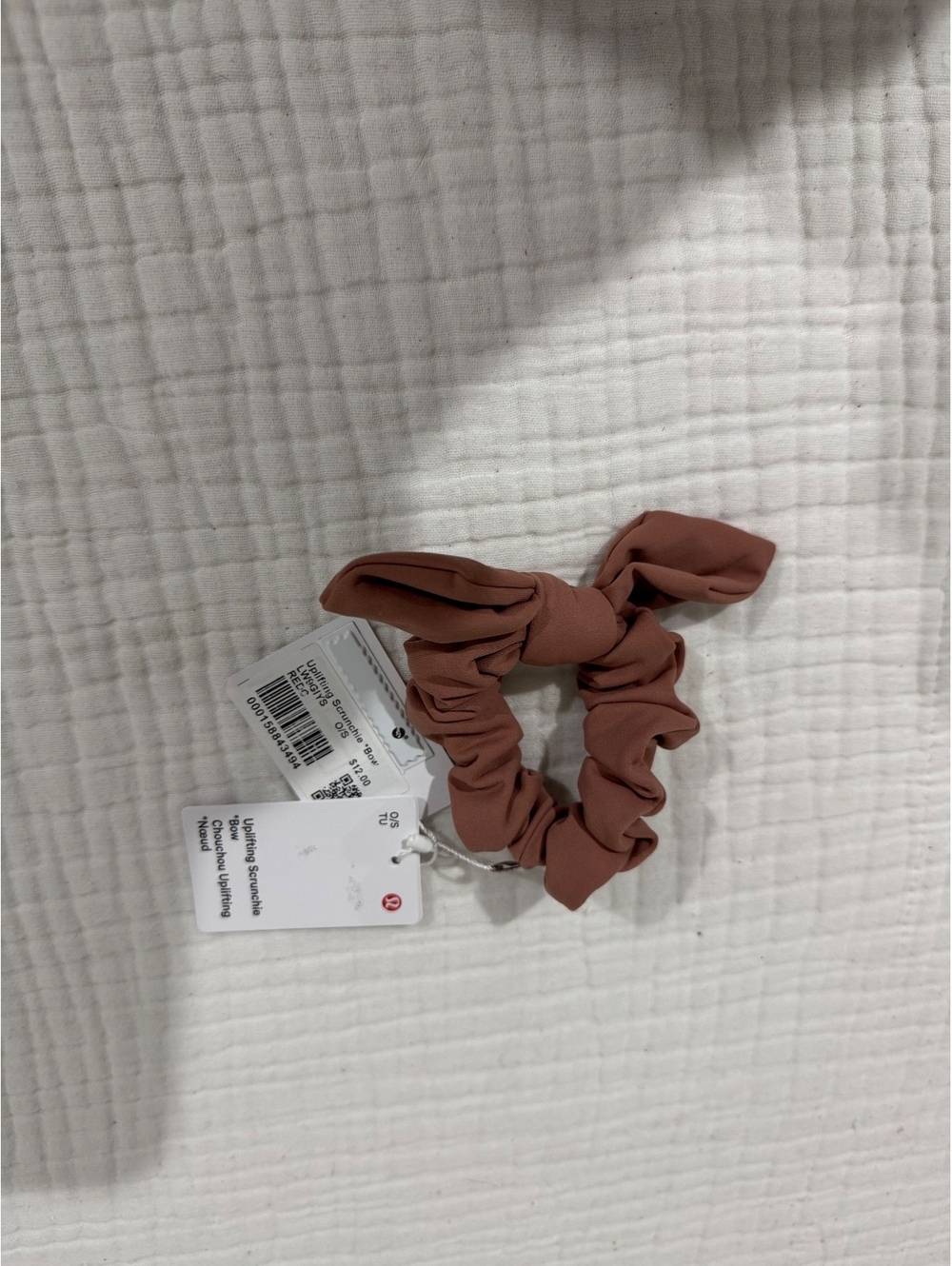 Lululemon Uplifting Scrunchie Bow Red Clay REDC NWT One Size Hair Tie